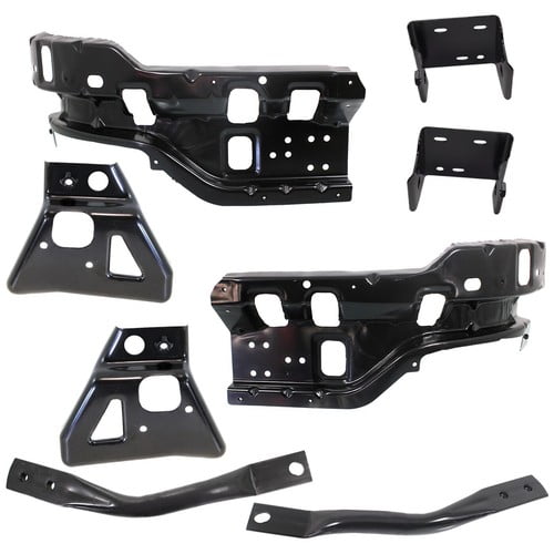 Set of 8 Bumper Face Bar Brackets Retainer Mounting Braces Inner Interior Inside