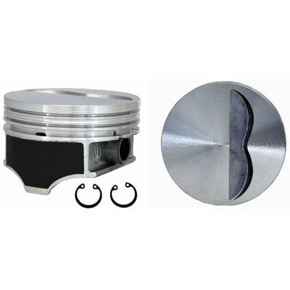 Set of 8 Claimer Flat Top Pistons for GM/Chevrolet Small Block HP 400 Coated | .030 (.75mm Oversized) | 4.155in. Bore Diameter