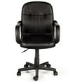 thumbnail image 1 of (Set of 8) Comfort Products 60-5607M Mid-Back Leather Office Chair, Black, 1 of 2