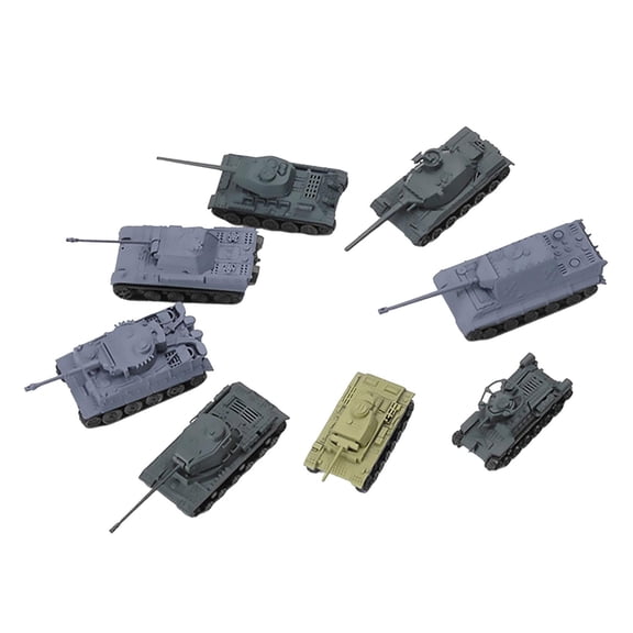 Set of 8 Diorama 1:144 Assemble Tank Kits Sand Table DIY Model Hobby Building