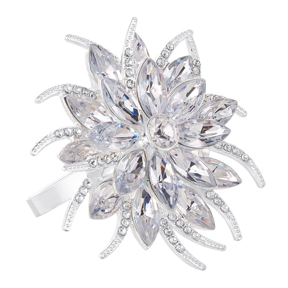 Set of 8 Elegant Silver Snowflake Napkin Rings for Holiday Dining Decor