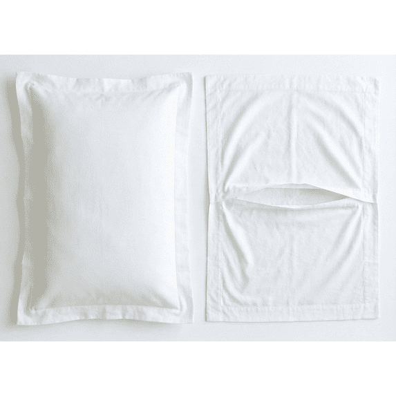Set of 8 Embrace 21in x 30in Pillow Shams | Luxurious White 100% Supima Cotton
