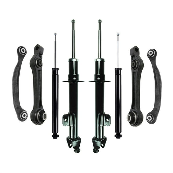 Set of 8 Front Lower Rearward Control Arm-Suspension Strut Assembly-Rear Upper Rearward Control Arm-Shock Absorber For 2005-2008 Dodge Magnum