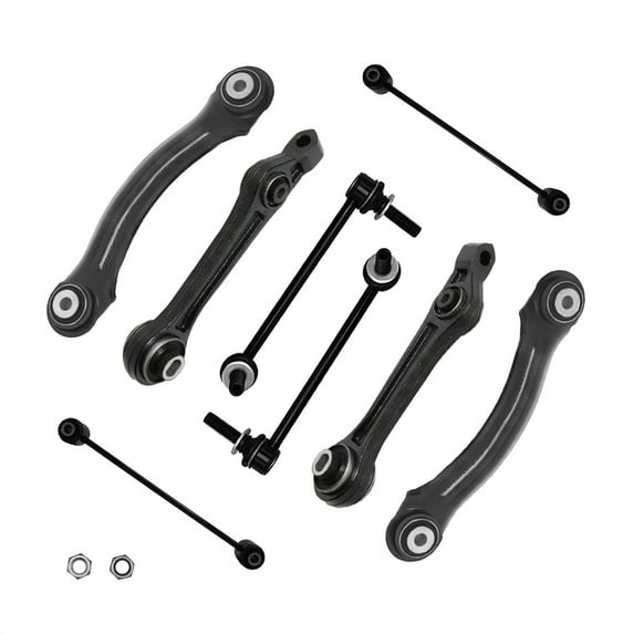 Set of 8 Front Lower Rearward Control Arm-Sway Bar Link-Rear Upper Forward Control Arm-Sway Bar Link For 2005-2010 Chrysler 300