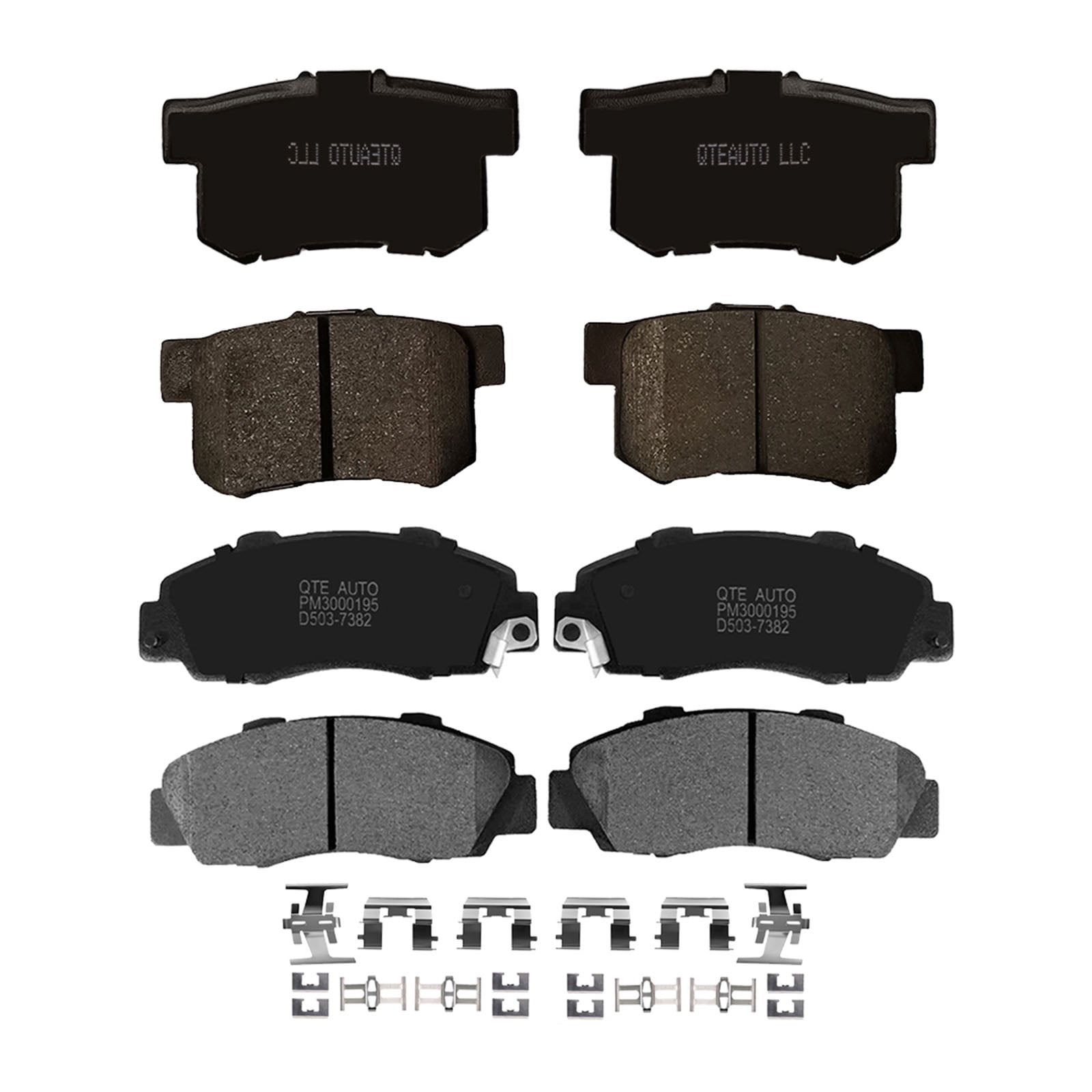 Front & Rear Ceramic Brake Pad Set – Fits 1992-2002 Honda Accord Sedan – Evan-Fischer Pro-Line