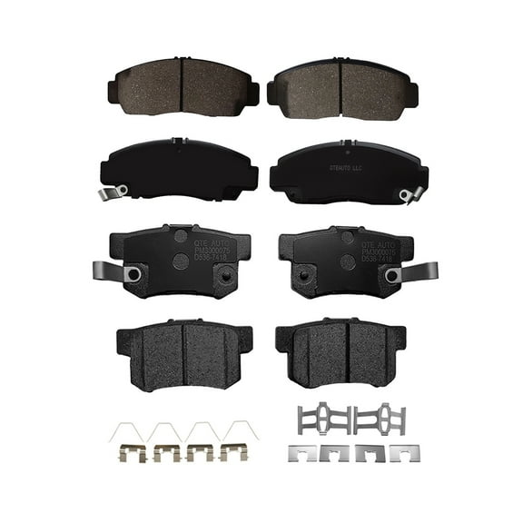 Set of 8 Front-Rear Ceramic Brake Pad Kit For 1999-2004 Acura RL Premium