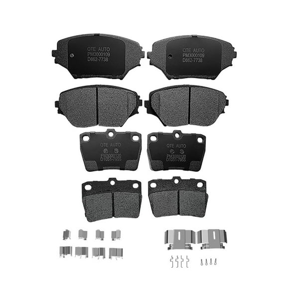 Set of 8 Front-Rear Ceramic Brake Pad Kit For 2004 2005 Toyota Rav4 Base Sport L