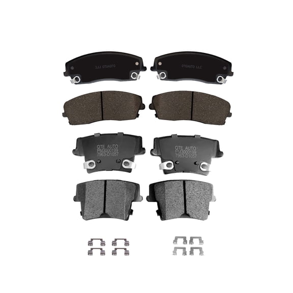 Set of 8 Front-Rear Ceramic Brake Pad Kit For 2005 2010 Chrysler 300 C RWD