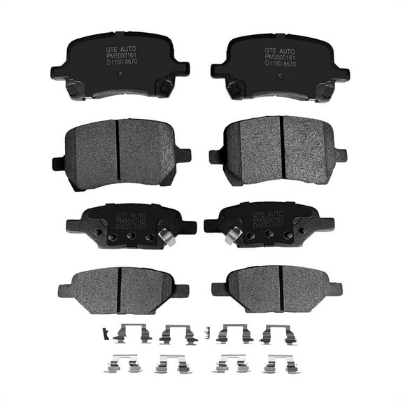 Set of 8 Front-Rear Ceramic Brake Pad Kit For 2006 2007 Pontiac G6