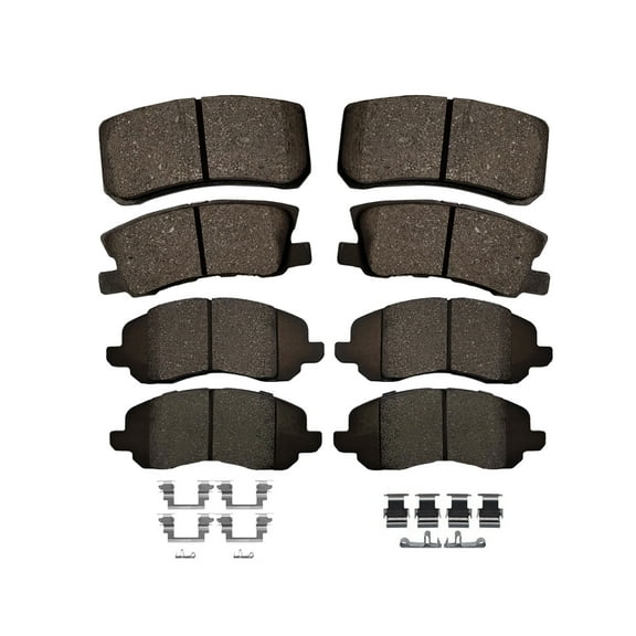 Set of 8 Front-Rear Ceramic Brake Pad Kit For 2007-2010 Chrysler Sebring