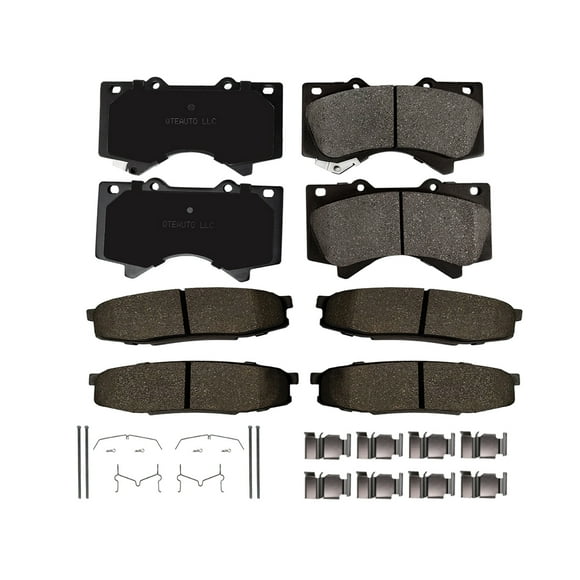 Set of 8 Front-Rear Ceramic Brake Pad Kit For 2007-2021 Toyota Tundra