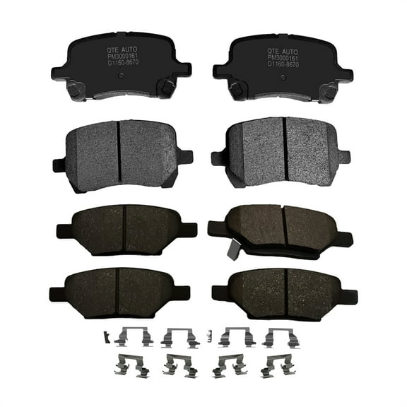 Set of 8 Front-Rear Ceramic Brake Pad Kit For 2008-2012 Chevrolet Malibu