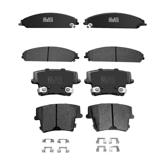 Set of 8 Front-Rear Ceramic Brake Pad Kit For 2009-2011 Dodge Challenger R/T