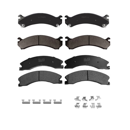 Set of 8 Front-Rear Ceramic Brake Pad Kit For 2009-2017 Chevrolet Express 3500