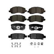 Set of 8 Front-Rear Ceramic Brake Pad Kit For 2011 2012 Chrysler 200 S, LX, Limited, Touring