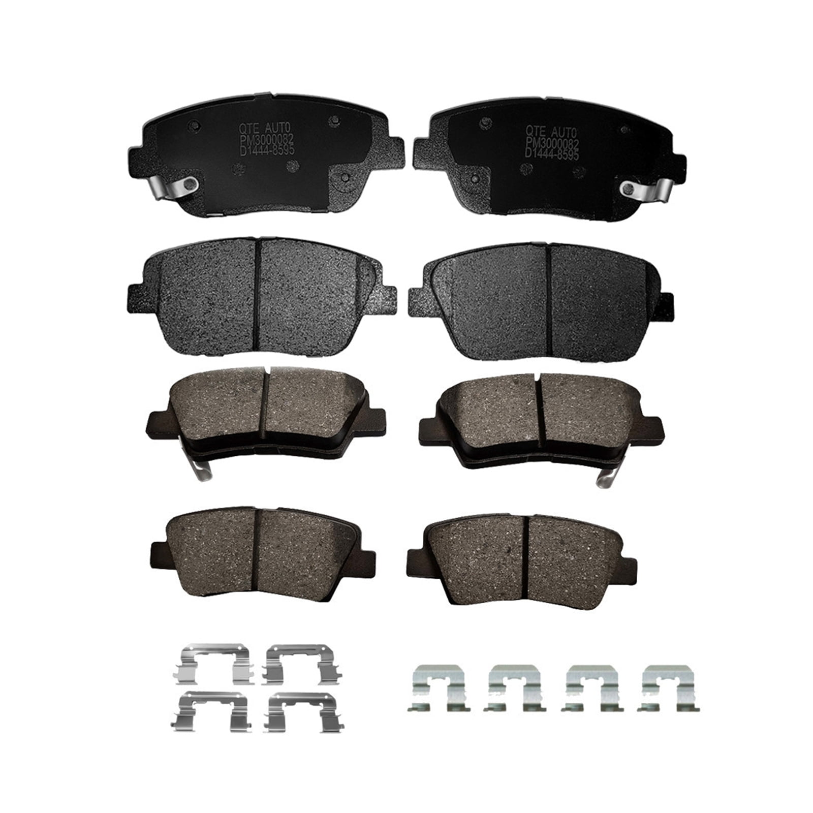 Set of 8 Front-Rear Ceramic Brake Pad Kit For 2011-2015 Hyundai Sonata GLS, SE, Hybrid, Limited, Hybrid Limited, FHEV