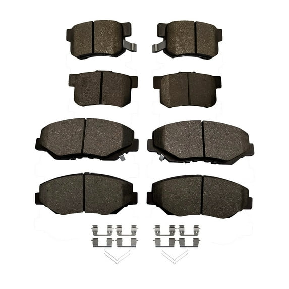 Set of 8 Front-Rear Ceramic Brake Pad Kit For 2013-2015 Acura ILX Base