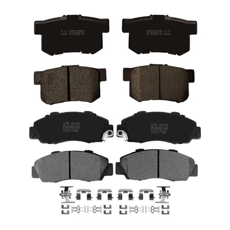 Set of 8 Front-Rear D537 7418 Ceramic Brake Pad Kit For 1992-1994 Acura Vigor