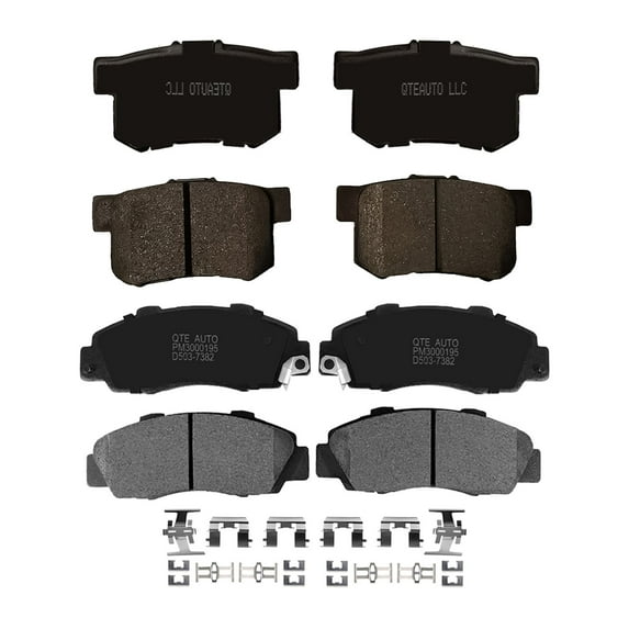 Set of 8 Front-Rear D537 7418 Ceramic Brake Pad Kit For 1993-2001 Honda Prelude