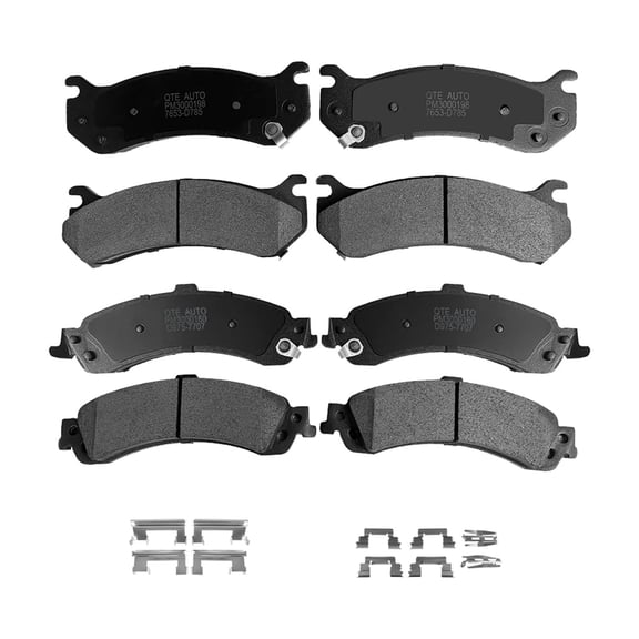 Set of 8 Front-Rear D975 7707 Ceramic Brake Pad Kit For 2007 GMC Sierra 1500 Classic