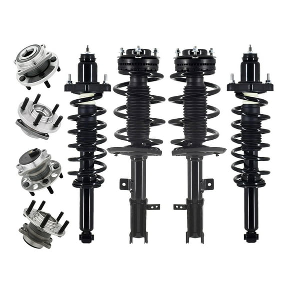 Set of 8 Front-Rear Quick Complete Strut-Coil Spring Assembly-Wheel Hub Bearing Assembly For 2011-2014 Dodge Avenger