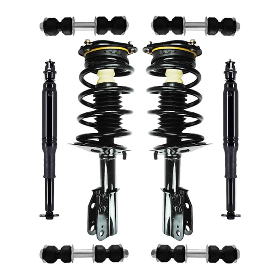 Set of 8 Front Sway Bar Link-Quick Complete Strut-Coil Spring Assembly-Rear Sway Bar Link-Complete Shock Absorber Kit For 1998-2005 Buick Park Avenue
