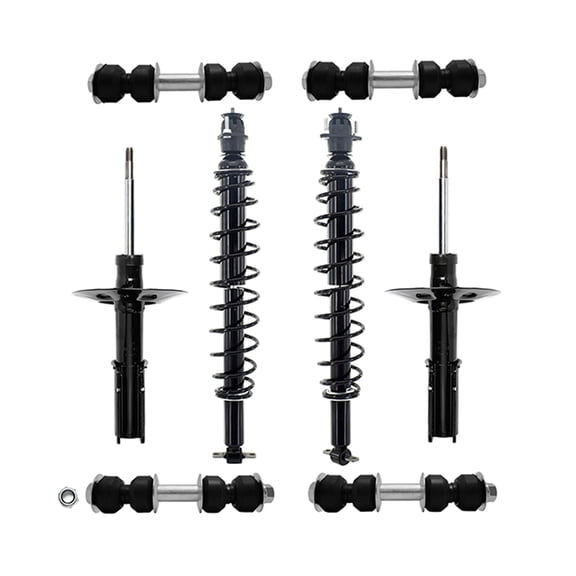 Set of 8 Front Sway Bar Link-Suspension Strut Assembly-Rear Sway Bar Link-Shock Absorber Conversion Kit For 1998-2004 Cadillac Seville