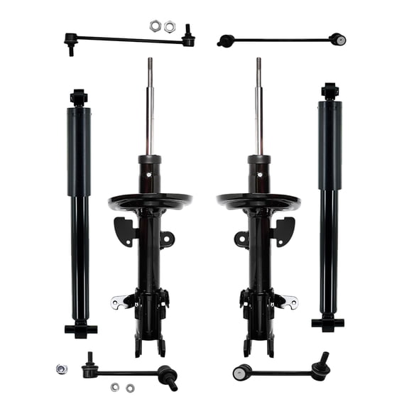 Set of 8 Front Sway Bar Link-Suspension Strut Assembly-Rear Sway Bar Link-Shock Absorber For 2007-2013 Acura MDX
