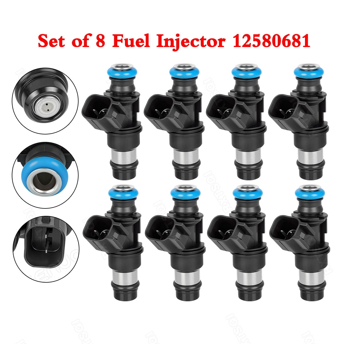 Set of 8 Fuel Injectors 12580681 For Cadillac Chevrolet GMC 4.8 5.3 6.0 6.2L
