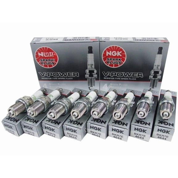 Set of 8 Genuine NGK 4644 Solid Tip Spark Plug V-Power BKR7E