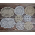 thumbnail image 1 of Set of 8 Hand Crochet Lace Doilies Table Coasters Dresser Runners Placemats Plant Mats, 1 of 5