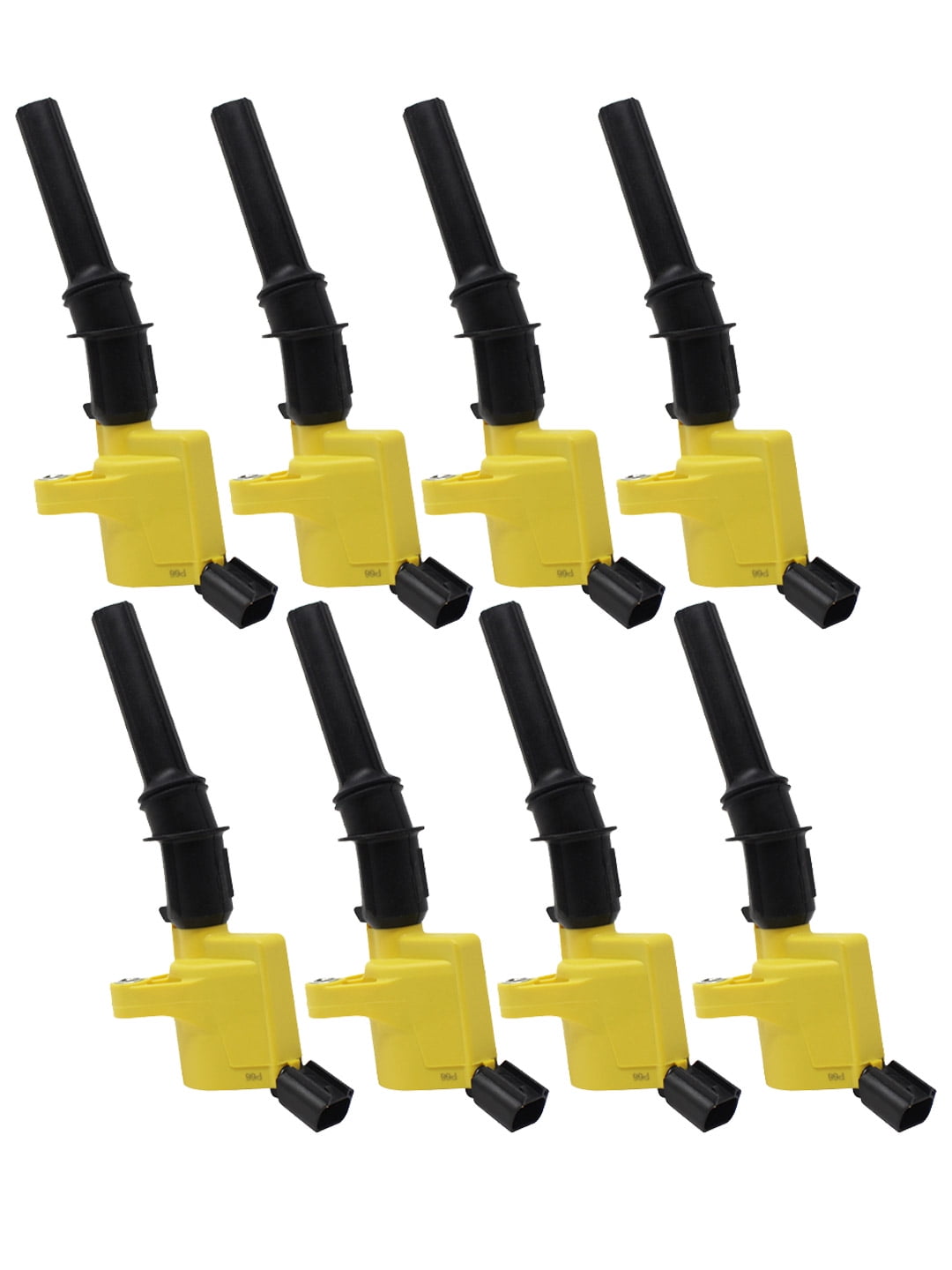 Set of 8 Heavy Duty Yellow Ignition Coil Compatible with 1997 1998 1999 2000 2001 2002 2003 2004 Ford F150 Pickup 5.4L V8 Replacement for FD503 C1417