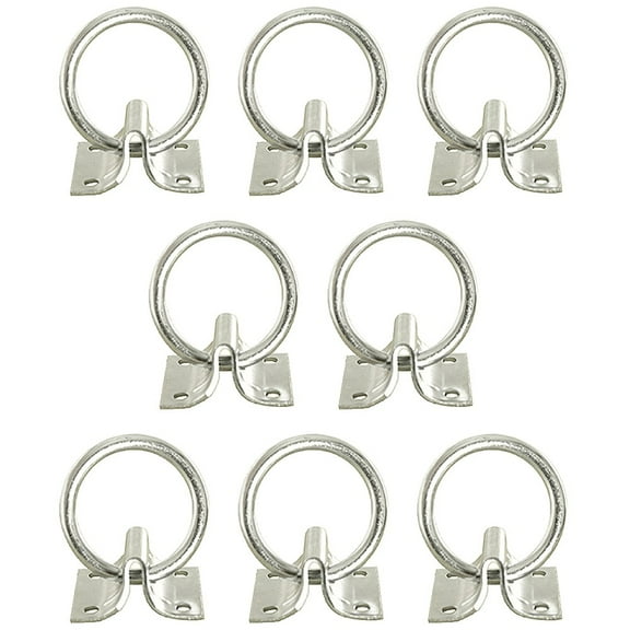 Set of 8 Hilason 2 in Cross Tie Ring w/ 2mm sheet Zinc Plated