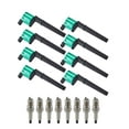thumbnail image 1 of Set of 8 ISA Brand Green Color Ignition Coilss & Spark Plugs Compatible with 2003 2004 Ford Mustang Mach 1 Coupe 2-Door 4.6L V8 Replacement for UF191, 1 of 5