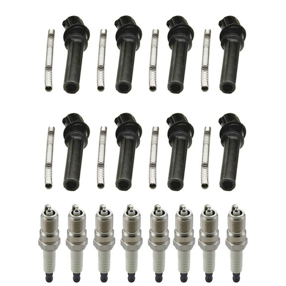 Set of 8 ISA Brand Ignition Coil Boots and  Spark Plug Compatible with 2006 Ford Explorer 4.6L V8  Replacement for DG508