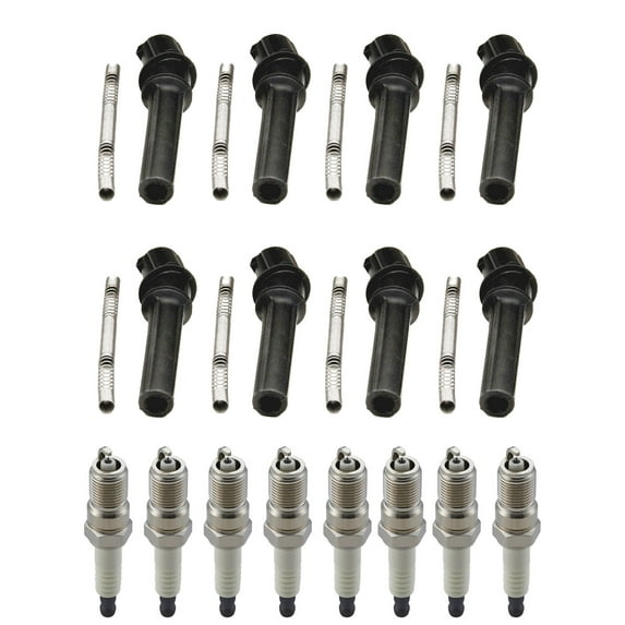 Set of 8 ISA Brand Ignition Coil Boots and Spark Plug Compatible with 2007 2008 2009 2010 2011 Lincoln Town Car 4.6L V8 Replacement for DG508