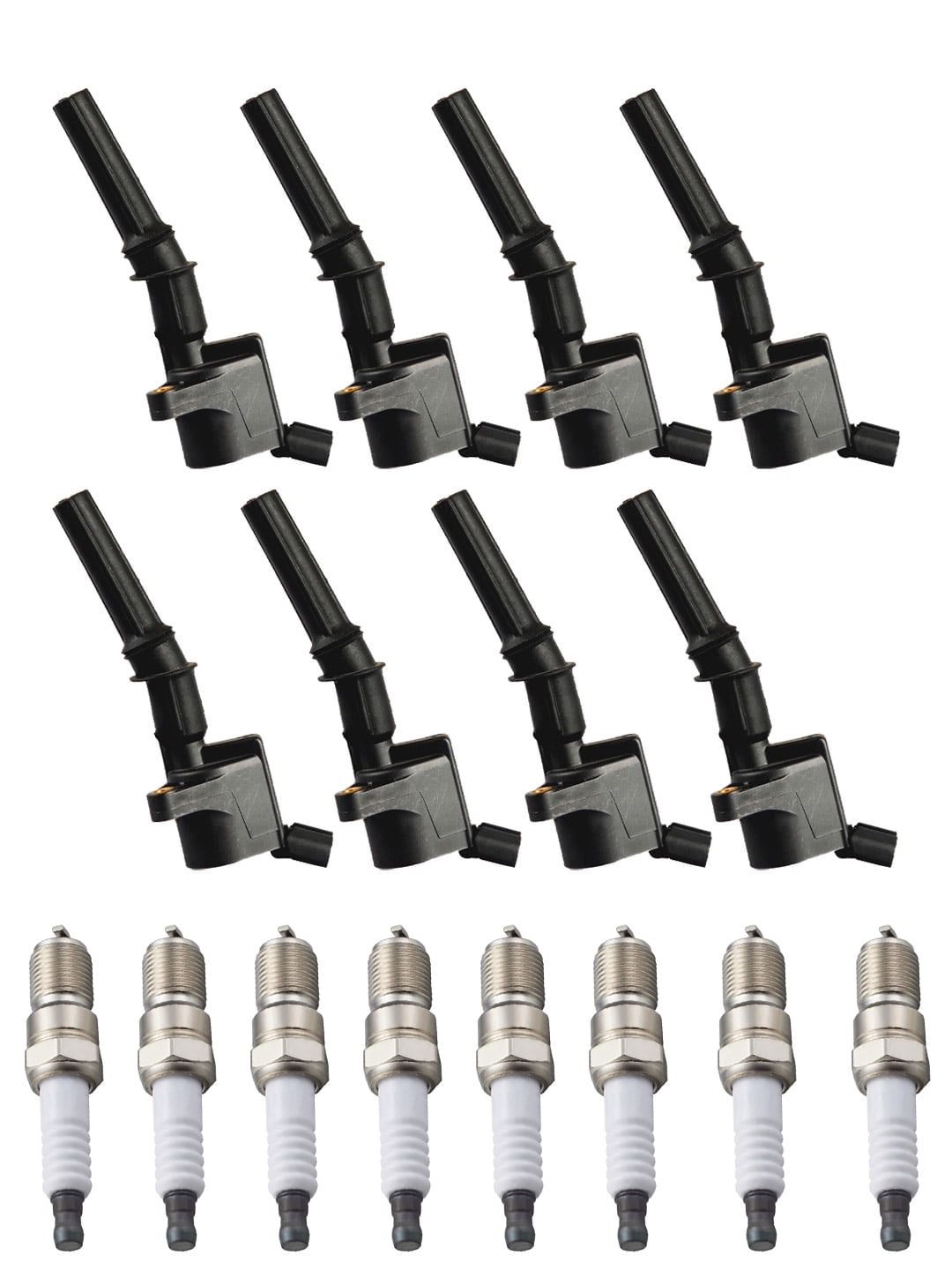 ISA 8 Ignition Coil Pack and Spark Plug For Mercury Ford Mustang Crown Victoria E150 E250 Expedition Explorer F150 Navigator Town Car Grand Marquis Mountaineer 4.6L V8 Replacement for FD503 SP413