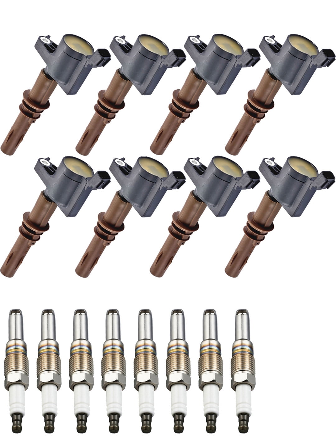 Set of 8 ISA Ignition Coil Pack DG521 Platinum Spark Plug SP509 For Ford Mustang Expedition Explorer F150 Super Duty F250 F350 F450 F550 F650 F750 F53 F59 4.6L 5.4L 6.8L 8L 3Z12029A