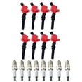 thumbnail image 1 of Set of 8 ISA Brand Red Color Ignition Coils and ISA Brand Spark Plugs Compatible with 1999-2004 Ford Mustang  4.6L V8 Replacement for DG508, 1 of 4