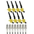 thumbnail image 1 of Set of 8 ISA Brand Yellow Color Ignition Coils and 8 ISA Brand Spark Plugs Compatible with 1997-2010 Ford E-350 5.4L V8 Replacement for DG508, 1 of 5