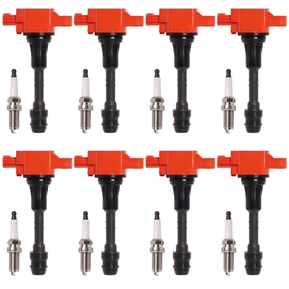 Set of 8 ISA Energy Ignition Coil UF551 & NGK Platinum Spark Plug for Nissan Titan Armada