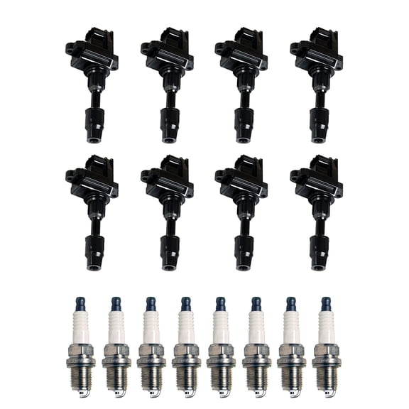 Set of 8 ISA Ignition Coils and 8 Denso Spark Plugs Compatible with 2000 Infiniti Q45 4.1L V8 4130cc -ci Replacement for UF282