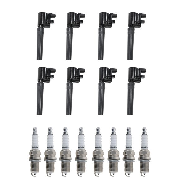 Set of 8 ISA Ignition Coils and 8 Spark Plugs Compatible with 2000-2006 Lincoln LS 3.9L V8 -cc 242ci Replacement for FD506