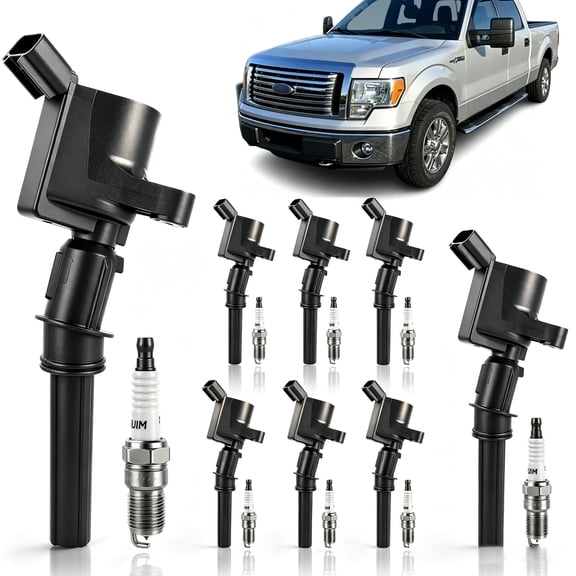 Set of 8 Ignition Coil and 8 Spark Plugs Compatible with 2007 2008 2009 Ford F150 4.6L V8 Replacement for DG508