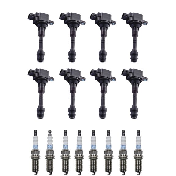 Set of 8 Ignition Coils & 8 Denso Spark Plugs for 2002-2010 Infiniti M45 Q45 FX45 4.5L Replacement for UF482