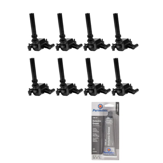 Set of 8 Ignition Coils and Permatex 22058 Dielectric Tune-Up Grease Compatible with 2004 2005 Dodge Durango 5.7L V8 Replacement for UF378