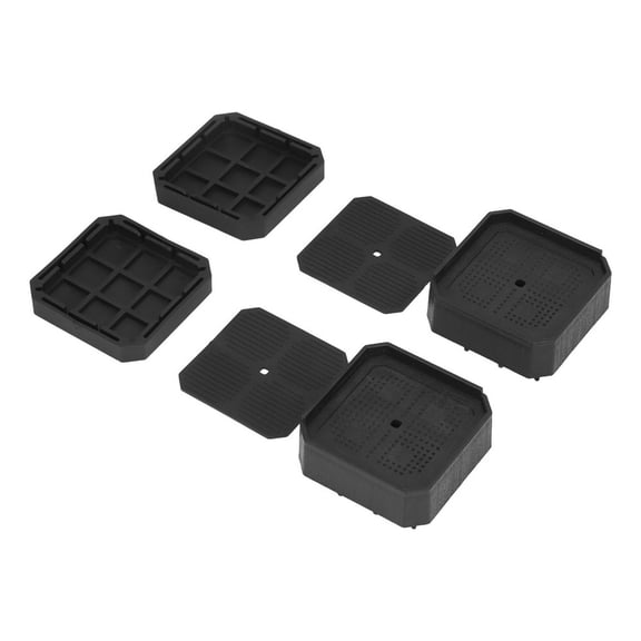 Set of 8 L-Shaped Semi-Covered Bed Risers, A