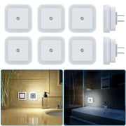 مجموعة من 8 LED Night Light مع الغسق التلقائي إلى Dawn Sensor Plug In Wall Square Light