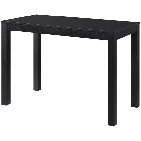 (Set of 8) Mainstays Parsons Writing Desk with Storage Drawer, Black Oak