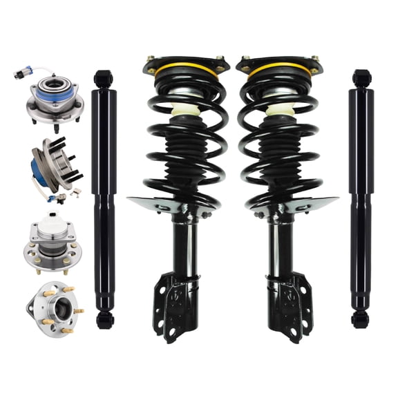 Set of 8 Quick Complete Strut-Coil Spring-Wheel Hub Bearing-Shock For 2002-2005 Chevrolet Venture FWD